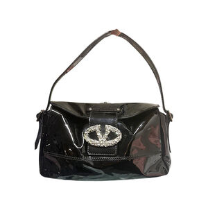 Black patent Valentino Garavani Bag with Bejeweld clasp